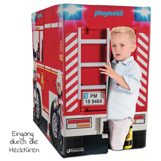 Playmobil Spielzelt Feuerwehr Auto - 145x68 cm