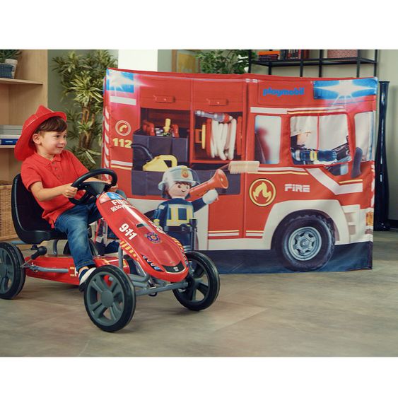Playmobil Spielzelt Feuerwehr Auto - 145x68 cm