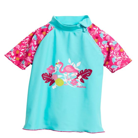 Playshoes 2-tlg. Bade-Set - Flamingo Türkis Pink - Gr. 74/80