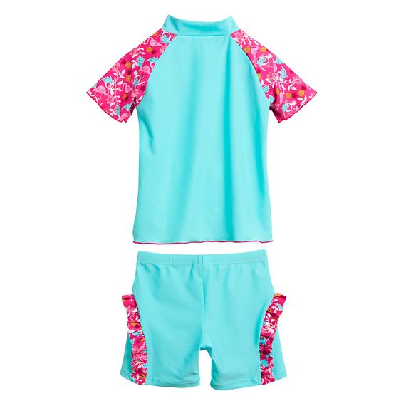 Playshoes 2-tlg. Bade-Set - Flamingo Türkis Pink - Gr. 74/80