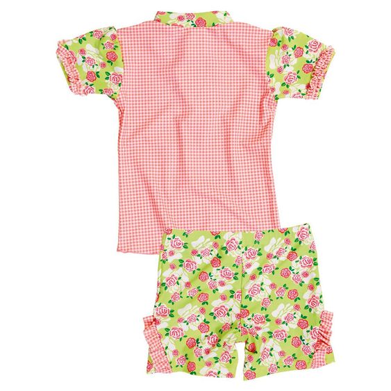 Playshoes 2-tlg. Bade-Set Rose - Grün Rosa - Gr. 74/80