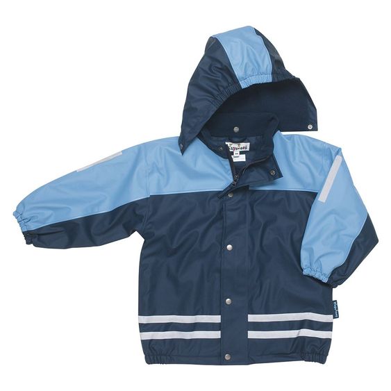 Playshoes 2-tlg. Regen-Anzug mit Fleecefutter - Marine Hellblau - Gr. 80