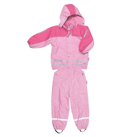 Playshoes 2-tlg. Regen-Anzug mit Fleecefutter - Rose Pink - Gr. 92
