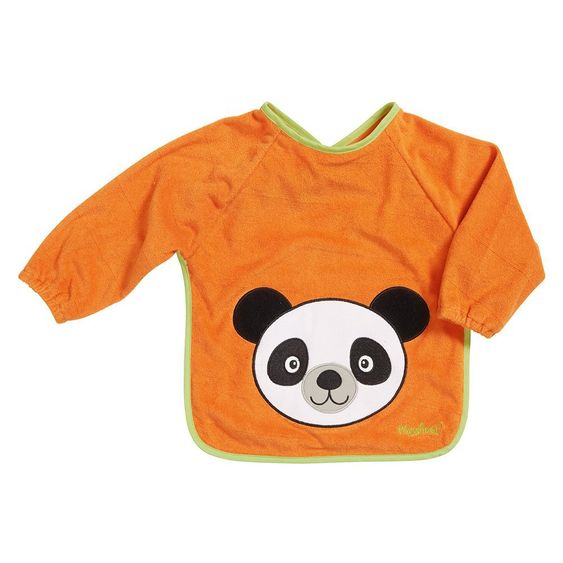 Playshoes Ärmel-Lätzchen - Panda Orange
