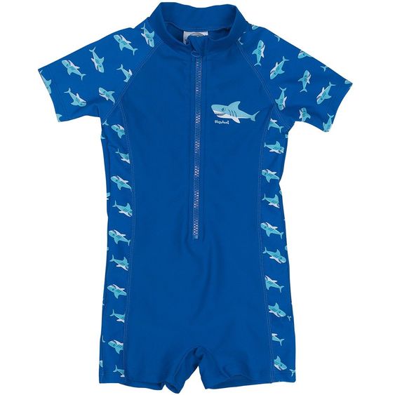 Playshoes Bade-Einteiler Hai - Blau - Gr. 86 / 92