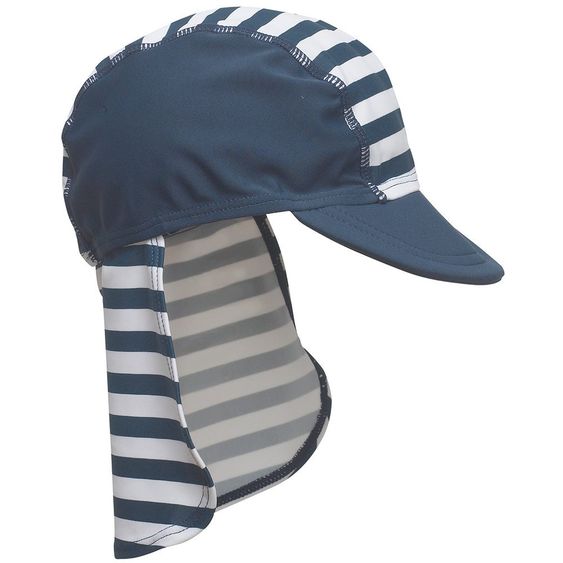 Playshoes Bade-Mütze mit Nackenschutz - Maritim Marine Weiß - Gr. 49