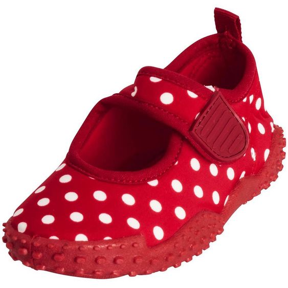 Playshoes Bade-Schuh Punkte - Rot - Gr. 18 / 19