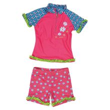 Bade-Set 2-tlg. Blumen Gr. 86/92 - Pink