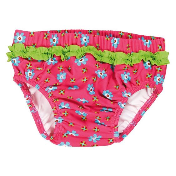 Playshoes Bade-Windelhose Blumen - Pink - Gr. 62 / 68