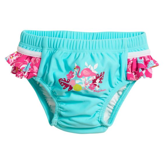 Playshoes Bade-Windelhose - Flamingo Türkis Pink - Gr. 62/68