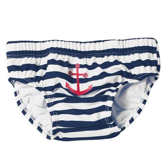Playshoes Bade-Windelhose Maritim - Marine Weiß - Gr. 62 / 68