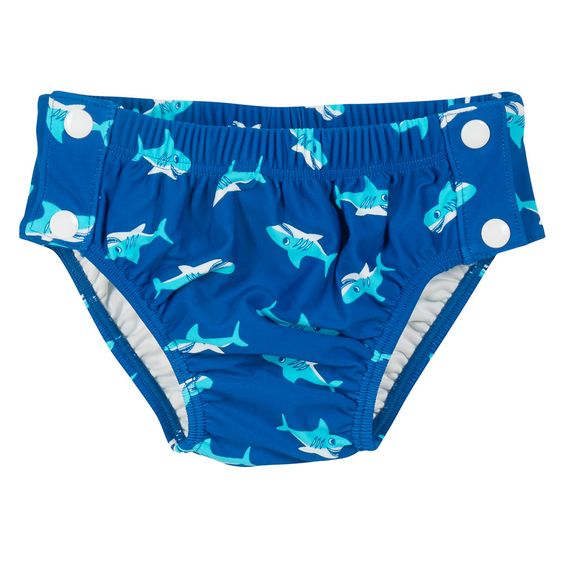 Playshoes Bade-Windelhose mit Druckknöpfen - Hai Blau - Gr. 62/68