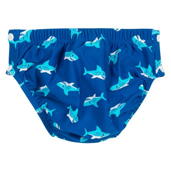 Playshoes Bade-Windelhose mit Druckknöpfen - Hai Blau - Gr. 62/68