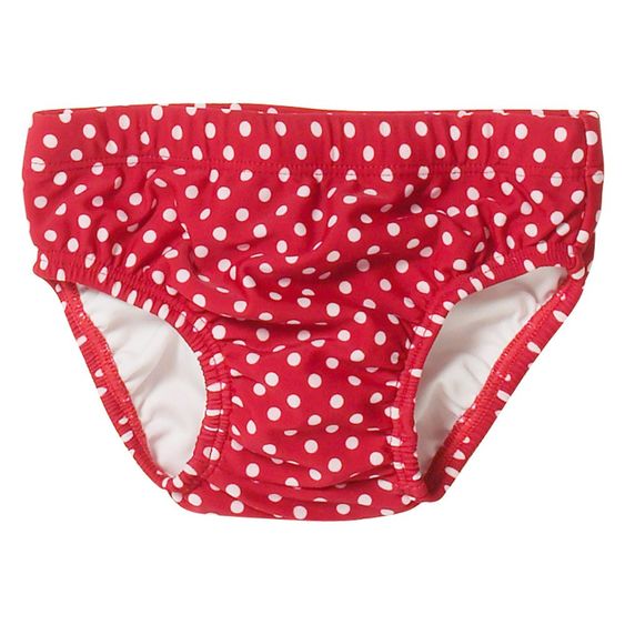 Playshoes Bade-Windelhose Punkte - Rot - Gr. 62 / 68