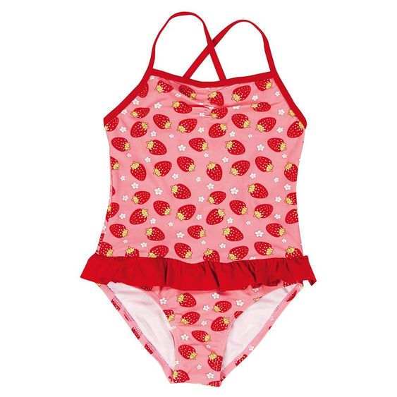 Playshoes Badeanzug Erdbeeren - Rosa - Gr. 74 / 80