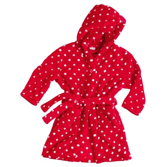 Playshoes Accappatoio a pois - Rosso - Taglia 74 / 80