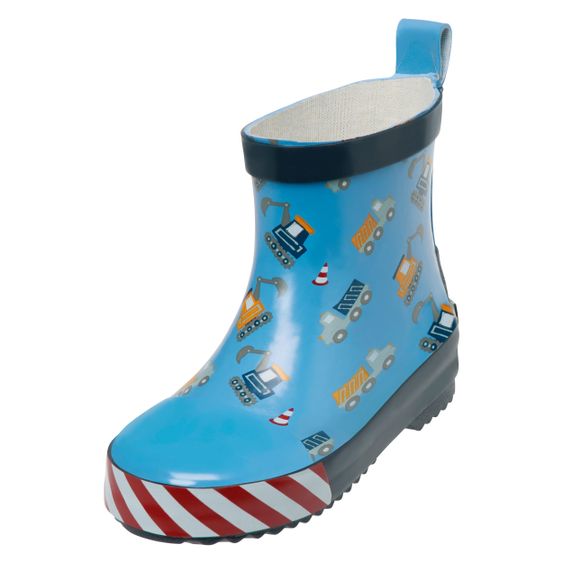 Playshoes Gummistiefel Halbhoch - Baustelle Blau - Gr. 20