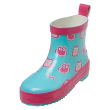 Gummistiefel Halbhoch - Eulen - Türkis & Pink - Gr. 21