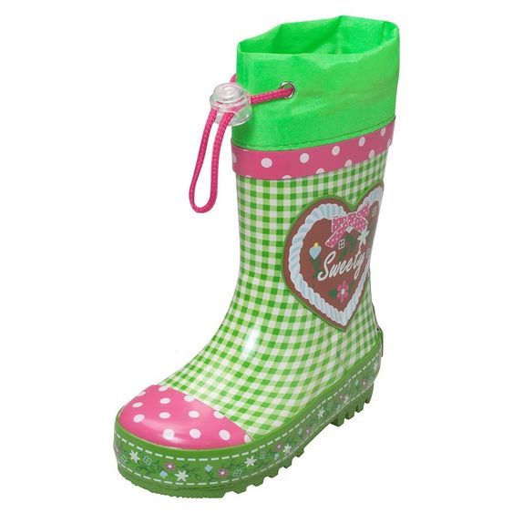 Playshoes Gummistiefel Landhaus - Grün - Gr. 24 / 25