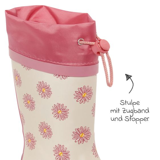 Playshoes Gummistiefel - Margeriten - Rosa - Gr. 22