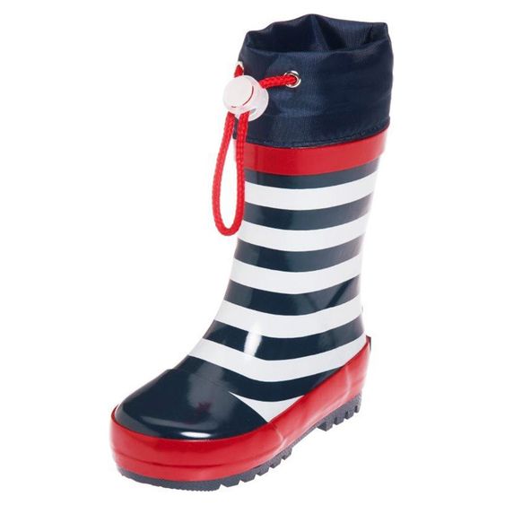 Playshoes Gummistiefel Maritim - Streifen Marine Weiß - Gr. 20/21