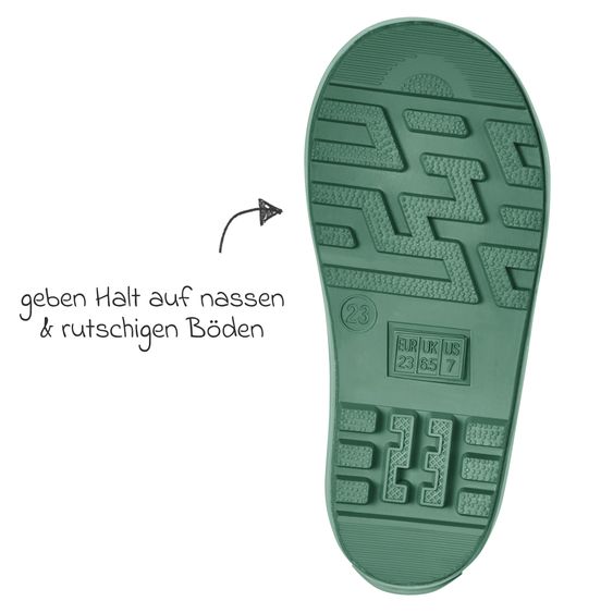 Playshoes Wellies - Animali della foresta - Verde - Taglia 22
