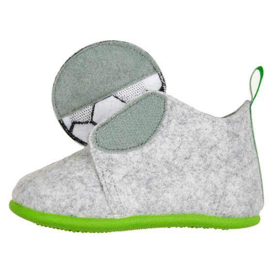 Playshoes Felt slippers - Football - Grey - Size 20