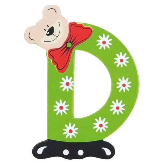 Playshoes Wooden letter D - bear