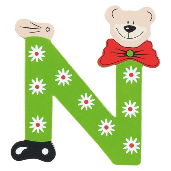 Playshoes Wooden letter N - bear