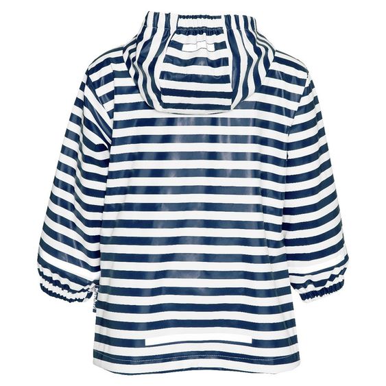 Playshoes Regen-Jacke Maritim mit Reflektoren - Streifen Marine Weiß - Gr. 80