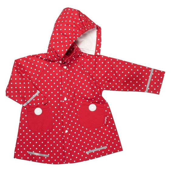 Playshoes Regen-Jacke Punkte - Rot - Gr. 92