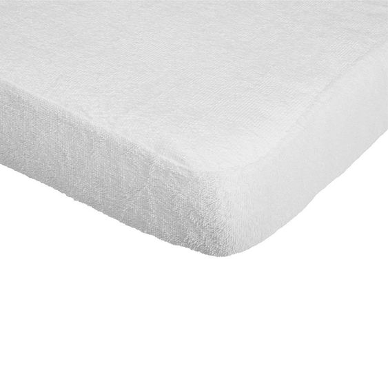 Playshoes Fitted sheet terry waterproof 60 x 120 cm - White