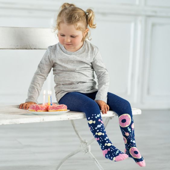 Playshoes Strumpfhose 2er Pack - Bonbons Marine Rosa - Gr. 62/68