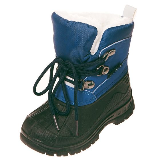 Playshoes Winterstiefel mit Warmfutter zum Schnüren - Marine - Gr. 20/21