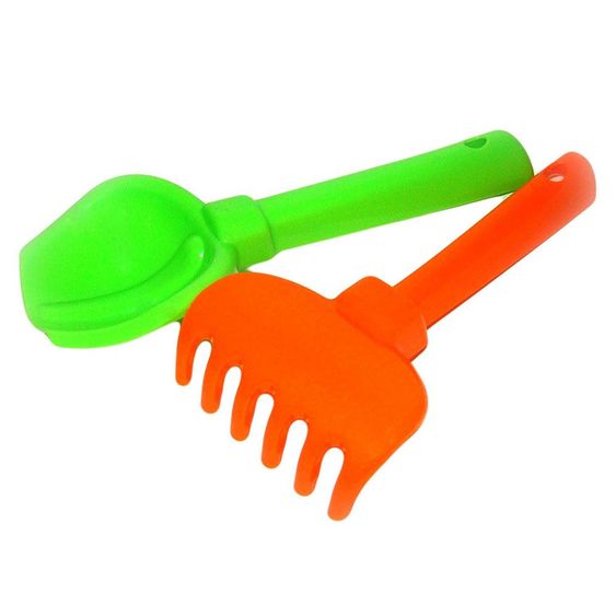 POLESIE 2-tlg. Set Schaufel & Rechen Basic - verschiedene Designs