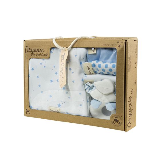 Puckdaddy Bio-Baumwolle Waschset - Sterne - Hellblau