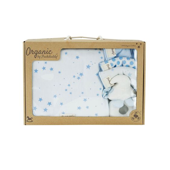 Puckdaddy Bio-Baumwolle Waschset - Sterne - Hellblau