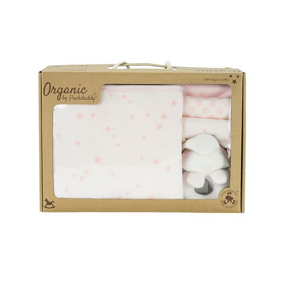 Puckdaddy Bio-Baumwolle Waschset - Sterne - Rosa