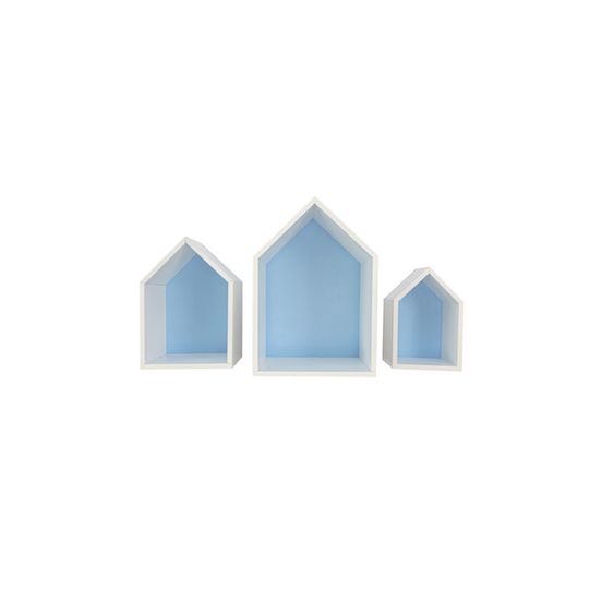 Puckdaddy Hausregal 3er Set - Blau