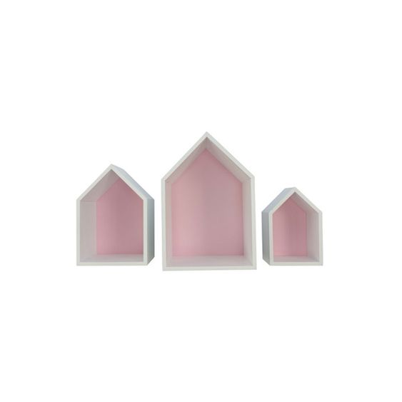 Puckdaddy Hausregal 3er Set - Rosa