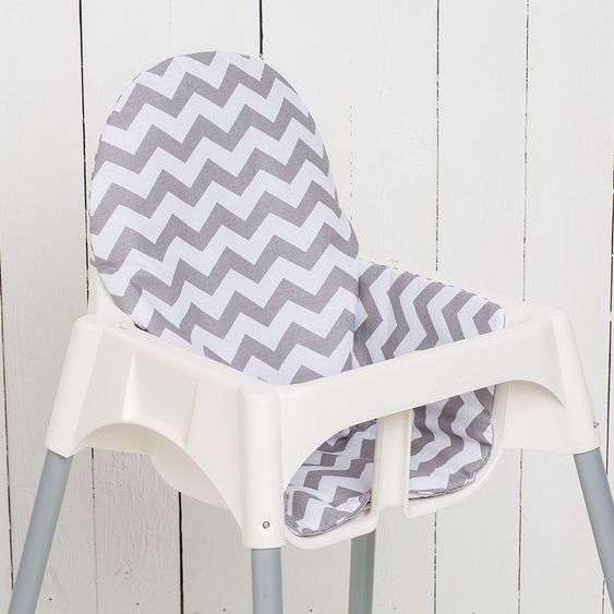 Puckdaddy Sitzkissen für Ikea Antilop Hochstuhl - Chevron / Streifen