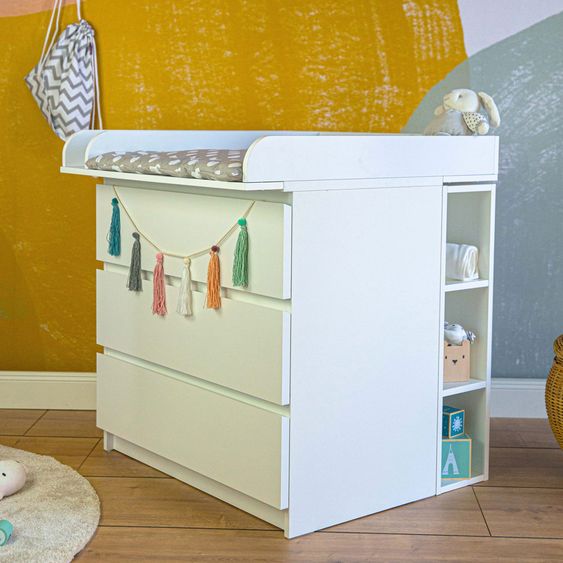 Puckdaddy Stauraumregal - für Ikea Malm Kommode - Moritz - Weiß