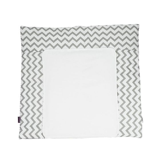 Puckdaddy Changing mat wide chevron - stripes - gray