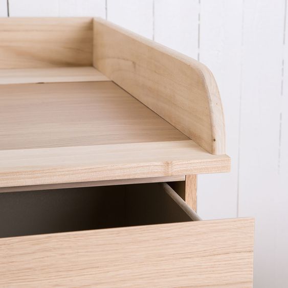 Puckdaddy Wickelaufsatz für IKEA Malm Kommode - Naturholz