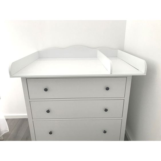 Puckdaddy Wickelaufsatz XXL Wolke für IKEA Hemnes - Rund mit Trennfach