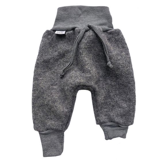 Puschl deluxe Baby Pumphose Walkloden - Grau meliert - Gr. 50/56
