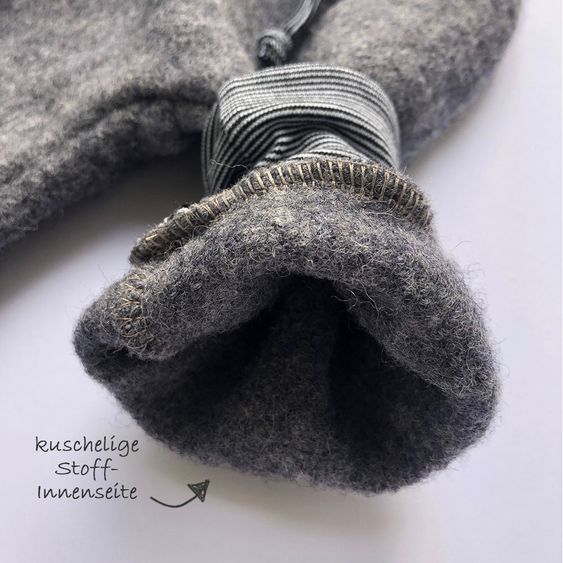 Puschl deluxe Baby Pumphose Walkloden - Grau meliert - Gr. 50/56