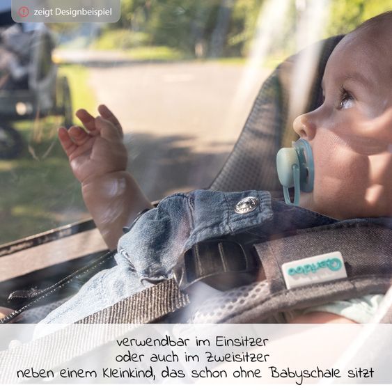 Qeridoo Babyschale für Qeridoo Fahrradanhänger - Dunkelgrau