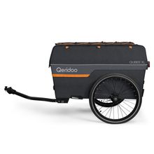 Bicycle load trailer Qubee XL with coupling capacity 220 liter volume - Grey