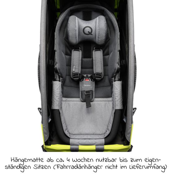 Qeridoo Hängematte Plus mit Sicherheitsrahmen für Babytransport - Grau